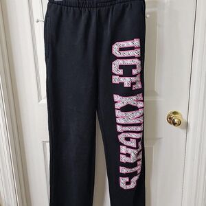 Vintage JanSport UCF Knights Women's Sweatpants with Pink Zebra Graphic Size S